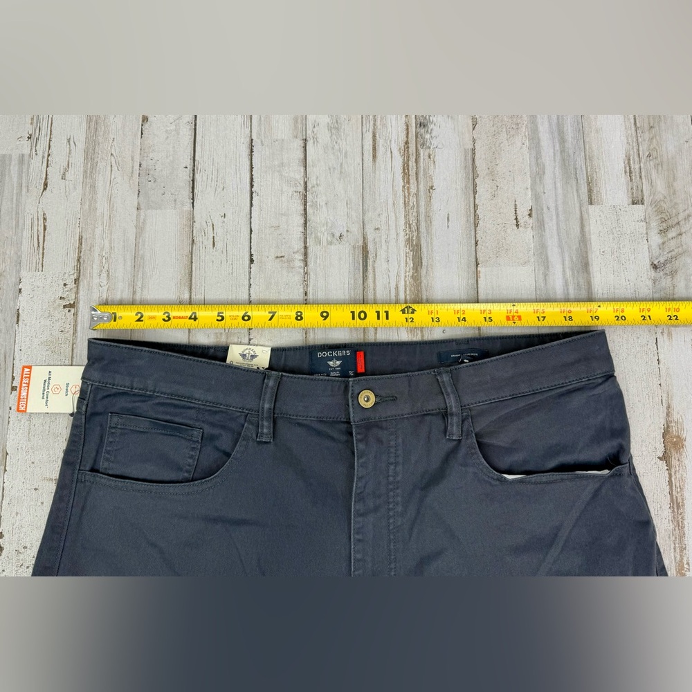 DOCKERS All Seasons Tech Straight Fit Jean Cut Pant Men's Sz 38x32 Heather Gray - Picture 9 of 13
